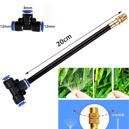 Drip Irrigation System KitReplaceable 360-Degree Bent Dropper with New Fast ConnectorAtomized Copper Nozzle Watering System for Garden PlantsLawn Garden Watering System