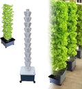 Hydroponic Tower System Hydroponic Grow Kit Earthless Growing System Aeroponics Tower with Hydration Pump Adapter Seed Bed and Net PotsWhite12th Floor