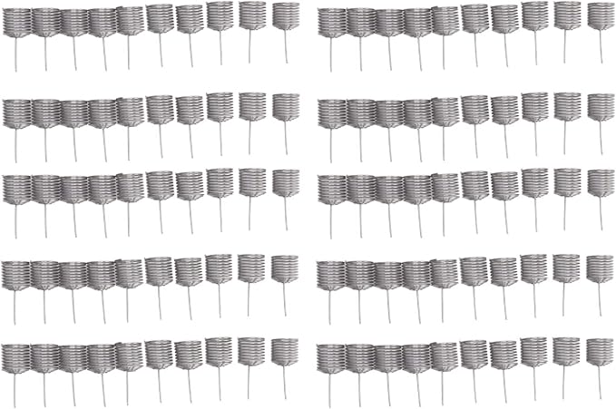 100PCS Stainless Steel Fertilizer Mesh Basket | Column Shape Nutrition Box for Garden/Nursery/Farm | Slow - Release Plant Food Container | Tip Head Design for Easy Insertion (S M L)
