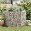 YAFF Hexagonal Gabion Raised Bed 63x55.1x39.4 - Galvanized Steel Garden Bed for Outdoor Landscaping and Decoration