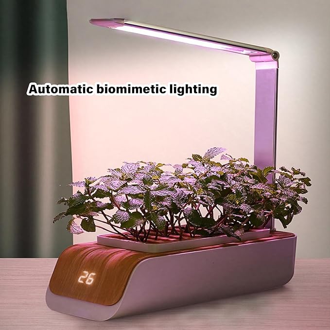 Smart Indoor Hydroponic Garden with Adjustable Spectrum LED &amp Auto Watering for Home Plant Cultivation Aluminum Alloy Hydroponic Planter