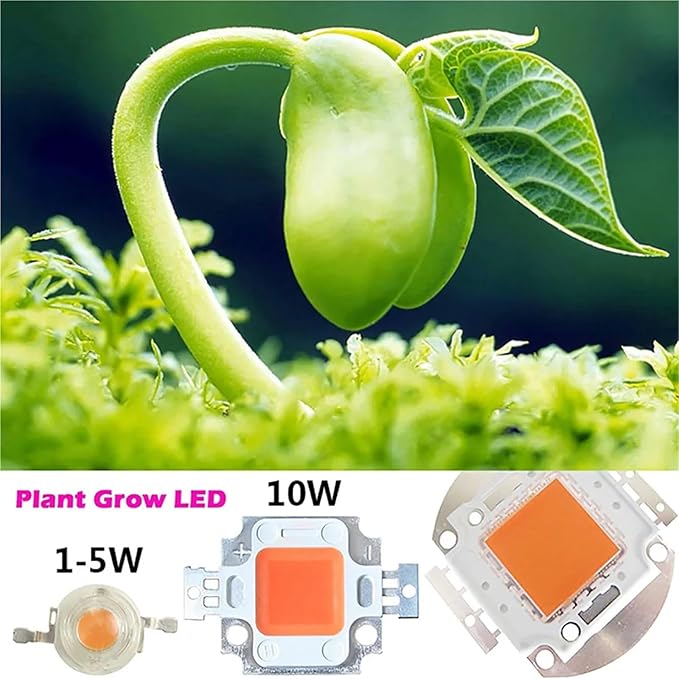 Plant Grow LED High Power LED Chip 10W=DC12-14V Full Spectrum Grow 380-840NM DC30-32V=20W 30W 50W 100W DIY Light Plant Lamp Bead(50W DC30-32V)