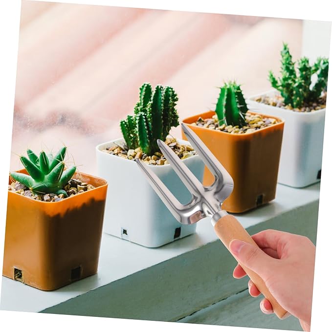 Totority 1set Garden Tools Gardening Hand Tools Set Wide Shovel Pointed Shovel Three- Harrow and Hoe for Efficient Weeding and Soil Excavation