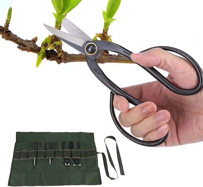 Orchard Pruning Tool Set with Storage Bag Multifunctional Garden Scissors Set Includes Branch Scissors Leaf Bud Trimmer and Ball Joint Pliers for Tree Pruning Flower
