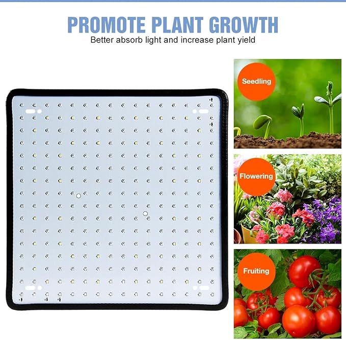 LED Grow Light 3x3 Ft Coverage Dimmable Plant Grow Light Full Spectrum Flower Seeds Hydroponics Cultivation Lamp for Indoor Plants Seeding Veg &amp BloomB