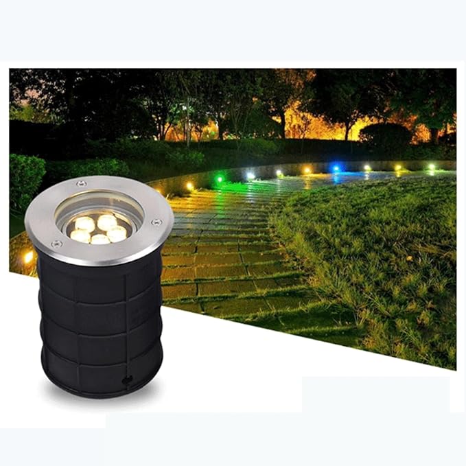 Adjustable Angle Underground Light Outdoor Ground Light AC85-110V IP65 Waterproof LED Buried Lights for Driveway Deck Patio Yard Step Garden Spotlight (Purple 3w)