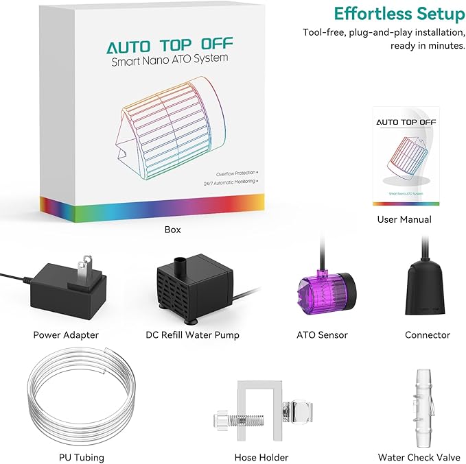Auto Top Off System ATO Saltwater AquariumWater Top Off System for AquariumReef Tank＆Fish Tank- Purple