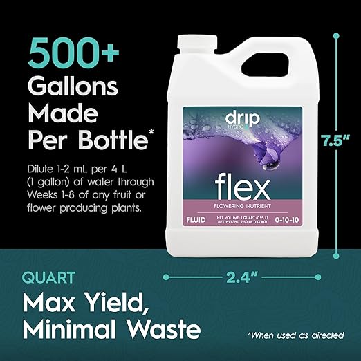 Flex PK-Booster Quart | High-Concentration Phosphorus &amp Potassium Supplement with Chelated Micronutrients for Enhanced Flowering