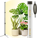 80W LED Grow Light for Indoor Plants 3-Tier Standing Plant Light with 3/9/12H Timer 5 Dimmable Levels Full Spectrum Sunlike Grow Lamp for Seedlings Potted Tall &amp Large Houseplants in Room Ga