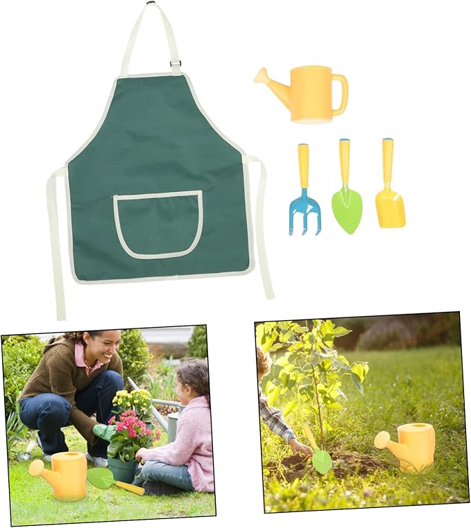 Mini Garden Tool Set for Boys and Girls Shovel Rake Watering Can Outdoor Planting Toys Strong Easy to Use
