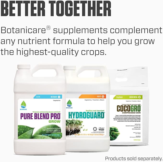 Botanicare Cal-Mag Plus A Calcium Magnesium and Iron Plant Supplement Corrects Common Plant Deficiencies Add to Water or Use as a Spray 2-0-0 NPK 1-Gallon