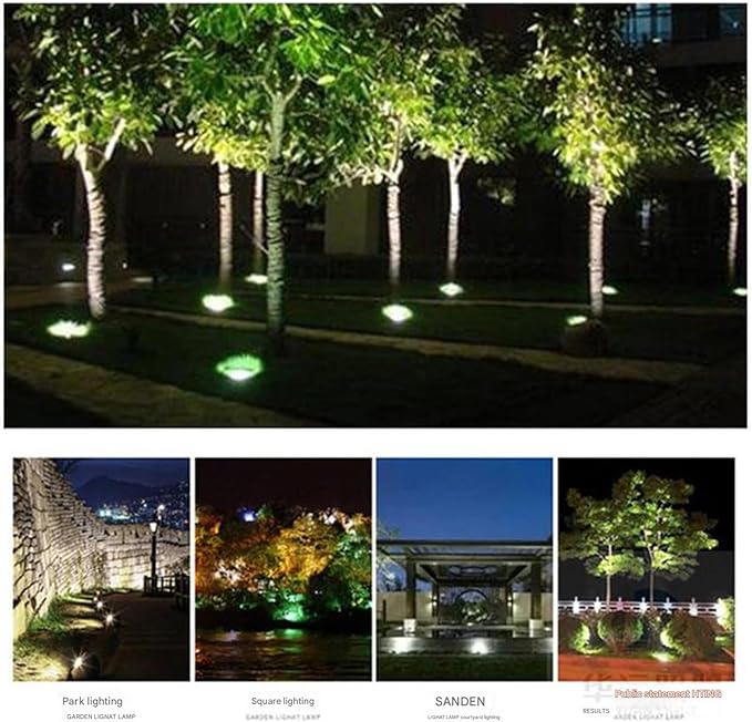 Garden Simulated Tree Lawn Light Outdoor Waterproof Adjustable Angle Projector Lighting Underground LED Flood Lights LED Tree Spotlights(White6w(AC220V))
