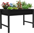 YEFU Raised Garden Beds Outdoor: 48x24x30in HIPS Elevated Planter Boxes Outdoor with Legs for Herbs Vegetables Flowers - Raised Garden Bed for Patio/Balcony - Accessible Gardening Comfort (Black)