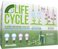 Miracle LED Plant Life Cycle 2-Socket Synchronized Grow Light Kit with 2 Blue Spectrum Ultra Grow Bulbs and 2 Red &amp Blue Spectrum Multi-Plant Bulbs and Sproutmatic All-Weather Timer Controls