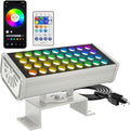 Smart Flood Light Outdoor LED Light Bar RGBCW Color Changing 2700K-6500K Dimmable IP65 Waterproof App &amp Voice Control Music Sync Group Timer Wall Washer Landscape Spotlight