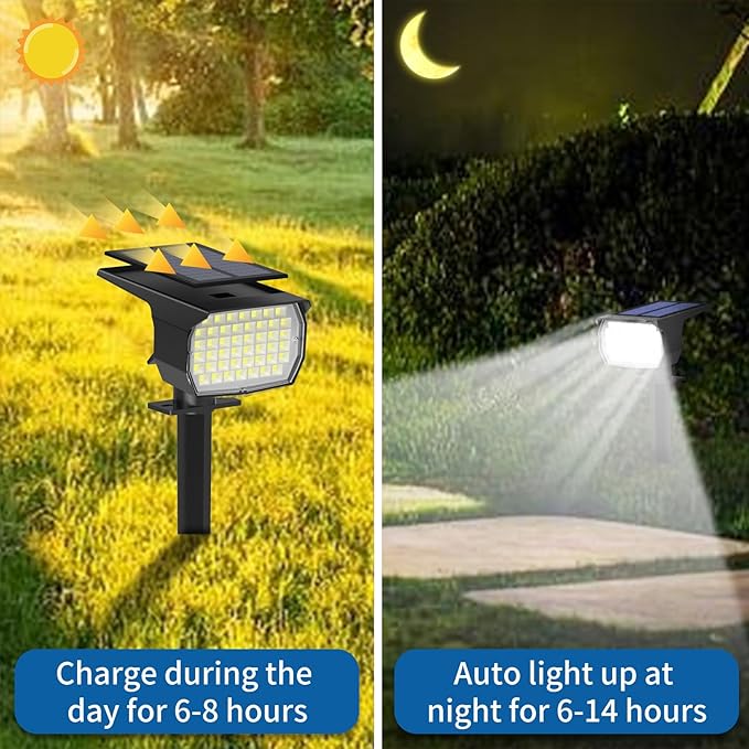 Bundle of Tadyreal 46 LED Solar Spot Lights Outdoor Cool White10 Pack + 46 LED Solar Spot Lights Outdoor Cool White 2 Pack