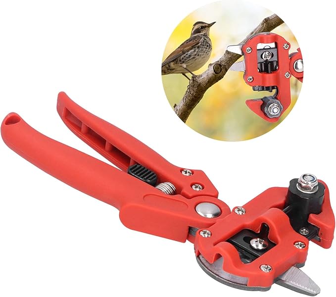 Respicefinem Garden Grafting Tool Set for Precise Plant Tree Branch Cutting with Abs Material Ideal for Gardening Enthusiasts Red (Red)
