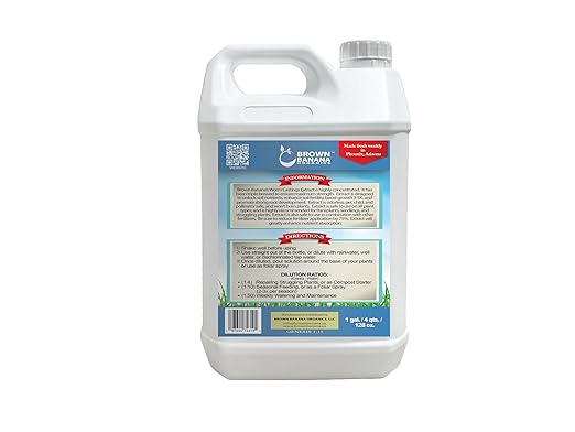 Organic Worm Castings Extract - Natural Liquid Plant Food for Stronger Roots Bigger Blooms and Healthier Soil Liquid Worm Tea Concentrate - 1 Gallon