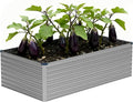 Vengarus 6x3x2FT Galvanized Raised Garden Bed Kit Deep Root Planter Box for Vegetables Flowers Herbs and Succulents - 269 Gallon CapacitySilver