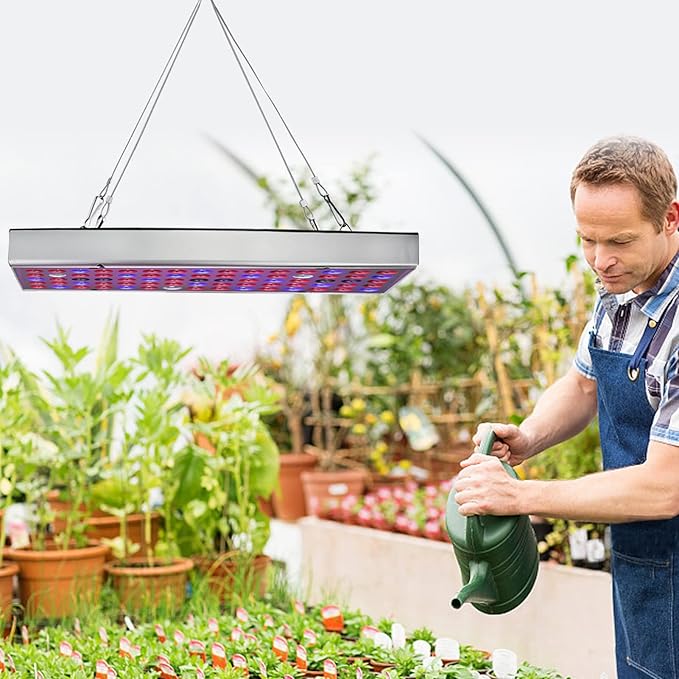 LED Grow Lights Full Spectrum Grow Lamp 25W Plant Growing Seedling Lamp for Indoor Greenhouse Seedlings Veg Flowers US Plug 110‑220V