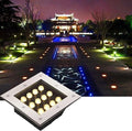 LED Garden Lights - 12V Outdoor Buried Lights Square LED Outdoor Recessed Spotlights IP67 Waterproof Inground Spotlight For Outdoor Deck Stairs Pathway Lawn Landscape Lighting(White4W)