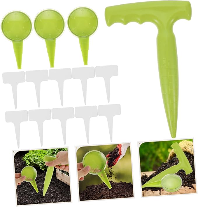 Kisangel 5sets Garden Hand Tool Set Plant Labels Ergonomic Design for Easy Planting and Gardening for Flower Vegetable Gardens