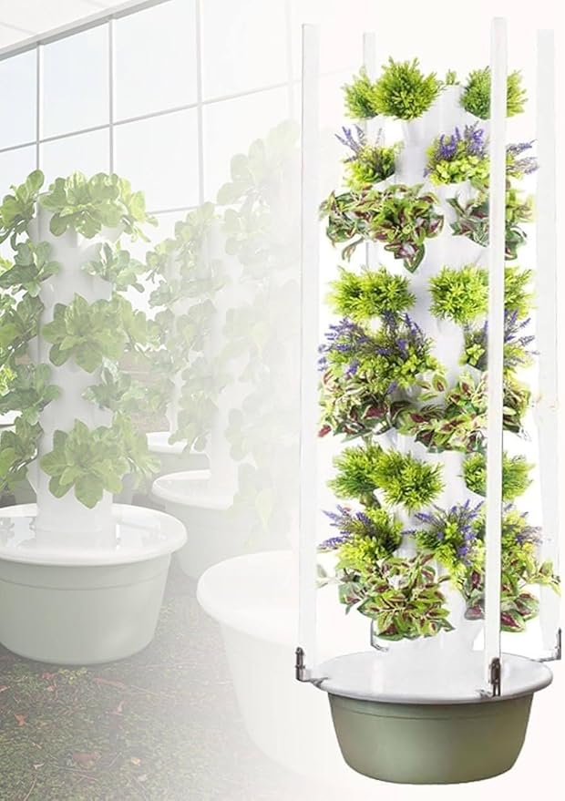 Hydroponics Growing System with 30L Tank Indoor Gardening System for 20/28/36 Plants Includes LED Grow Light 5/7/9 Layers
