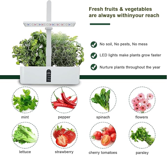Hydroponic Culture System Kit 9 Capsules Smart Garden Plants Germination Kit Hydroponic System/9 Pots