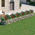 Gabion Raised Bed Planter Basket Pot Wall Outdoor Garden Lawn Patio Border Gardening Flower PlantGabion Cages Basket 236.2x39.4x19.7