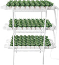 Hydroponics System - Hydroponic Rack Indoor Grow System | PVC Pipes Gardening System with Water Pump Timer Grow Kit for Leafy Vegetables