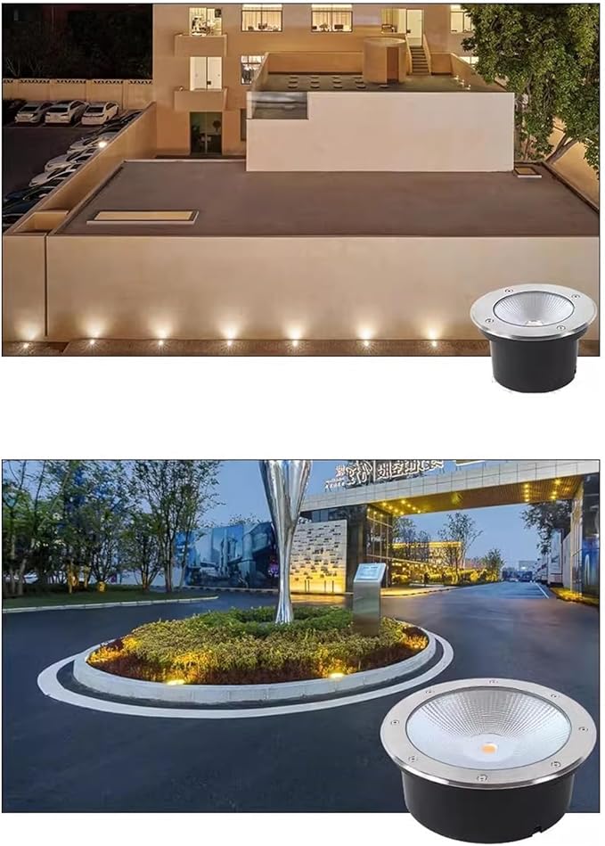 Spotlight Led Beam Light - Embedded Outdoor Led Spot Lights AC 111-240V Underground Lights IP65 Waterproof Landscape Garden Lights COB Underground Spotlights Ground Spotlights(White Light15W(150*