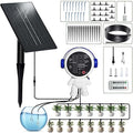 Solar Drip Irrigation System for Garden/Outdoor/Indoor Garden Solar Automatic Watering System for 15 Potted Plants Vacation Automatic Plant Waterer Outdoor with 2500mAh Battery 50Ft Tube