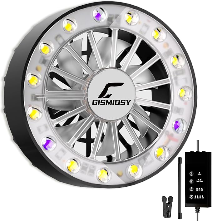 Grow Lights for Indoor Plants Full Spectrum Plant Grow Light with Plant FanClip on Plant Lights for Indoor Growing with Timer and DimmableSuit for Plant shves and Plant Pot1 Pack
