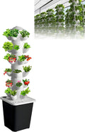 Indoor Hydroponics Growing System Kit 30 Plant Vertical Hydroponic Tower with Quiet Water Pump Adapter and Timer for Growing Herbs Fruits and Vegetables