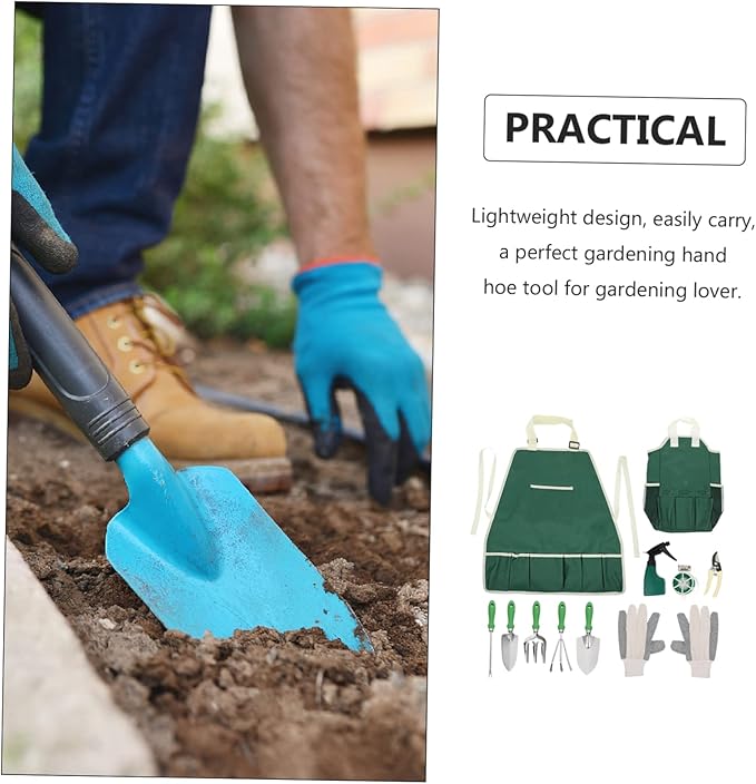 11pcs Stainless Steel Garden Tool Set Weeding Shovel Rake Fork Trowel Portable Outdoor Planting Tools for Home Use