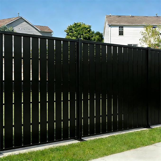 72 h x 47 w Outdoor Metal Privacy Screen Freestanding Screen Panel with Stand Privacy Fence and Room/Garden Divider Weather-Resistant Steel for Patio Garden Balcony or Backyard