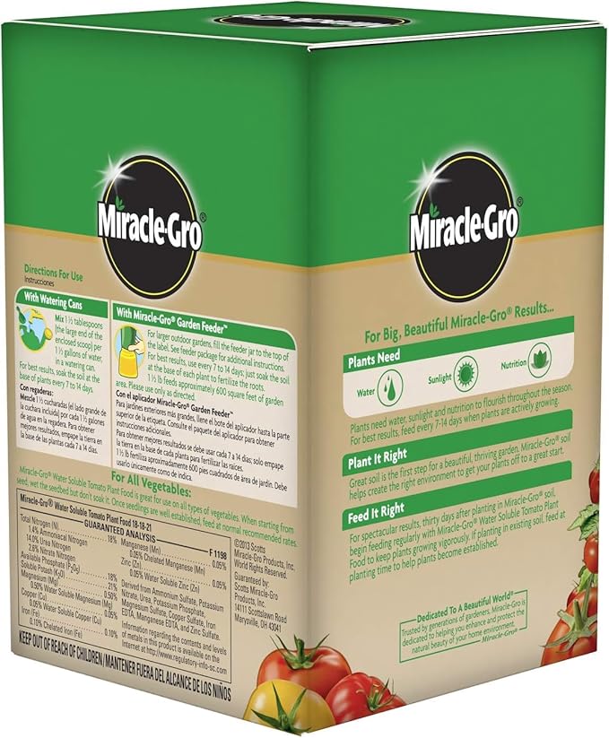 Miracle-GRO 2000422 Plant Food 1.5-Pound (Tomato Fertilizer) 1.5 lb (Pack of 2)