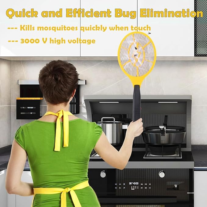 2 Pack Electric Fly Swatter Handheld Bug Zapper Racket for Outdoor &amp Indoor Mosquito Zapper Racket Battery Powered Tennis Mosquito Rackets for Insect