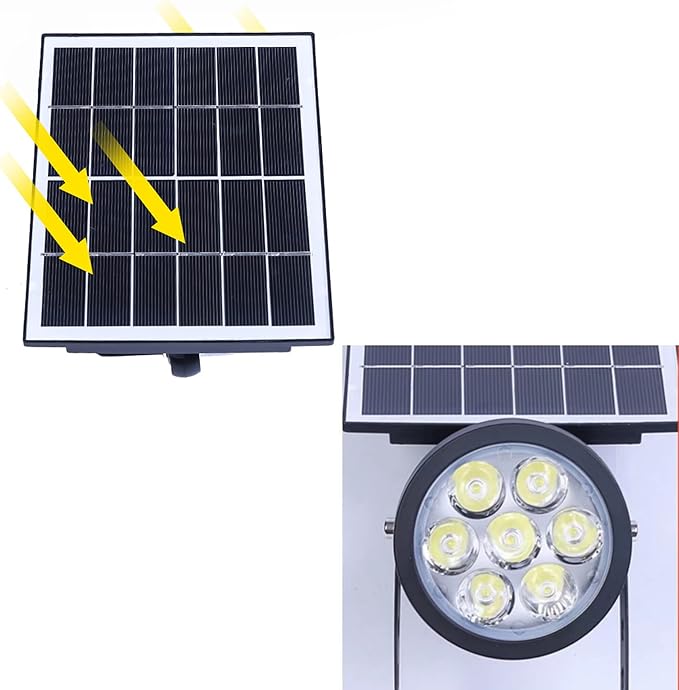Outdoor LED Spotlight Waterproof Solar Spot Lights Bright Flag Light with Spiked Stand Landscape Automatic Mini Lawn Lamp 4.4W Graden Light Decorative Courtyard Warm White