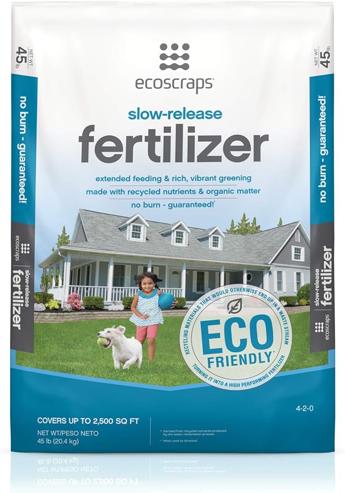 EcoScraps Slow-Release Fertilizer Made with Recycled Nutrients and Organic Matter Covers up to 2500 sq. ft. 45 lbs.