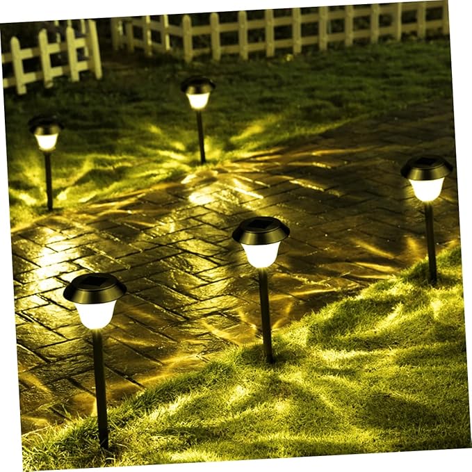 Toyvian 4pcs Led Solar Garden Lights Stainless Steel Lawn Lamp Landscape Lights for Outdoor Decor Easy Install