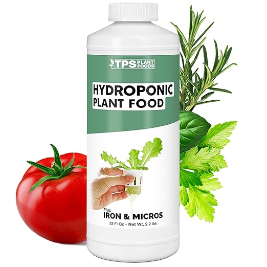 Hydroponic Plant Food Complete One Part Liquid Hydroponic Fertilizer 32 oz (1 Quart)