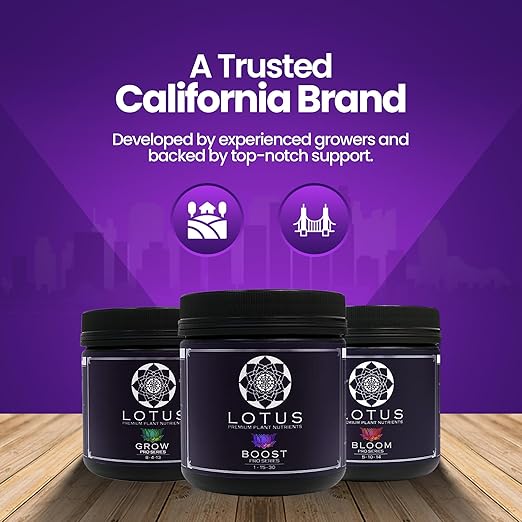 Lotus Nutrients Starter Kit (Bloom Boost and Grow) - Most Advanced Plant Nutrients and Bloom Booster - Powder Plant Fertilizer for Soil Coco Coir Hydroponics - Plant Food for Any Medium