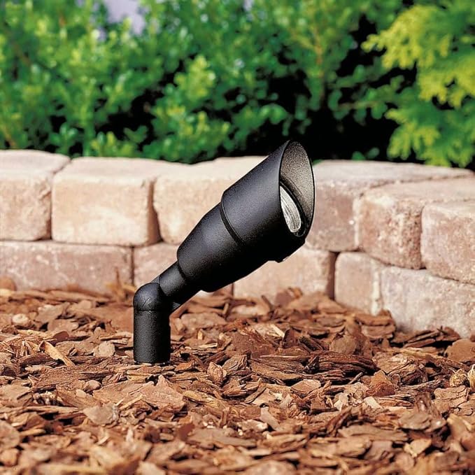Kichler 7.5 Outdoor Accent Light in Textured Architectural Bronze 12V LED Adjustable Spotlight (7.5 L x 3 H) 15374AZT