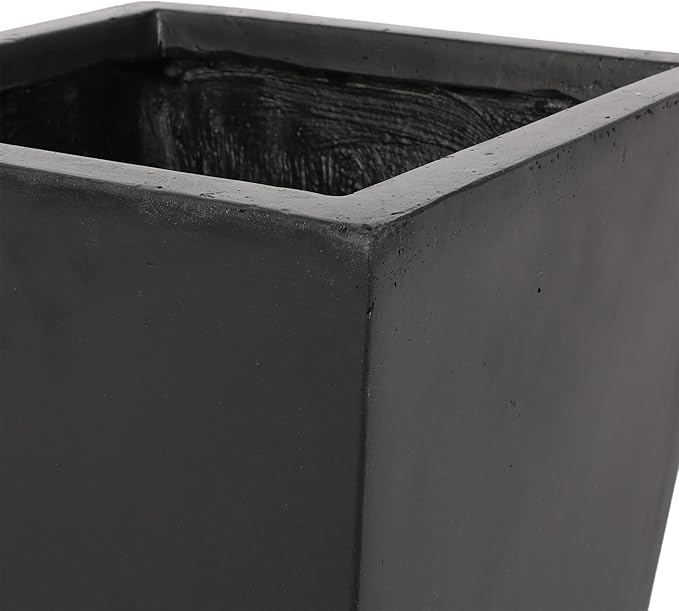13 Outdoor Small Stone Planter Black