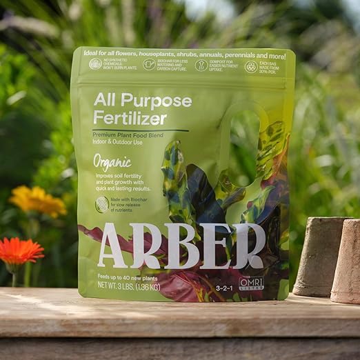 All-Purpose Granular Fertilizer – 4 Pack 4 lb Total | Organic-Based Plant Food for Vegetables Flowers Shrubs &amp Lawn | Slow-Release Nutrients Boost Growth Root Strength &amp Soil Health for Ga