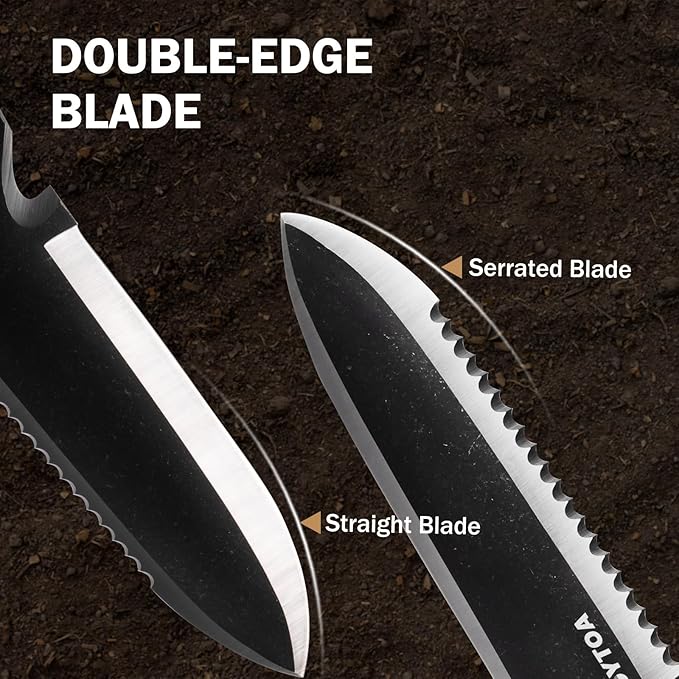 Hori Hori Garden Knife Garden Tools with Sheath for WeedingPlantingDigging 7 Stainless Steel Blade with Cutting Edge Full-Tang Rosewood Handle with Hanging Hole