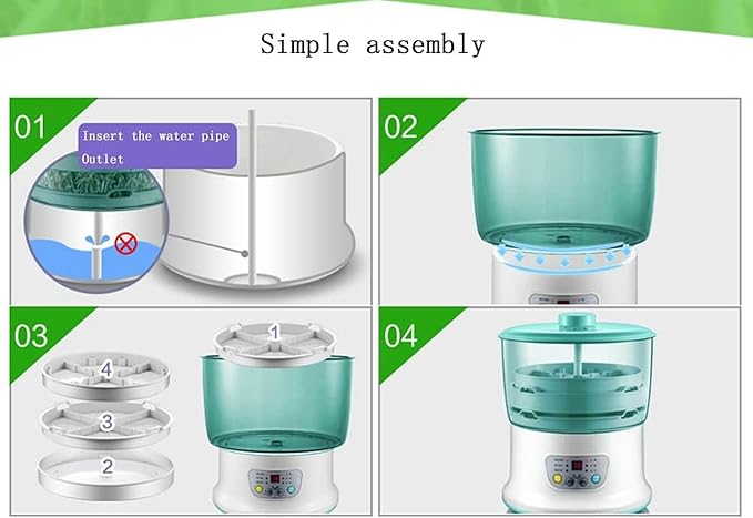 Bean Sprouts Machine Fully Automatic Seed Sprouting Kit Small Smart Large-Capacity Yellow Mung Bean Sprouts Cultivating and Planting Machine for Household-1/