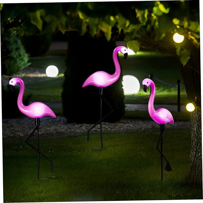 ARTIBETTER Solar Flamingo Pattern Led Garden Light Ground Spotlight Outdoor Decorative Pathway Lights