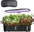 NEEWER Basics Hydroponics Growing System Kit with LED Plant Light/3 Growing Modes/12 Pods/Timer/LCD/Smart Quiet Pump Touch Light Planter for Herb Garden Vegetables Flowers Indoor Gardening HGS01